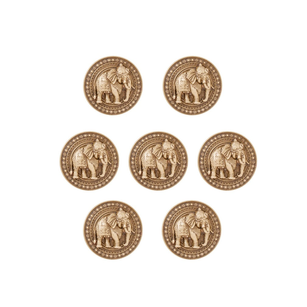 Royal Elephant Emblem Button