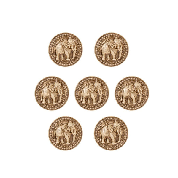 Royal Elephant Emblem Button