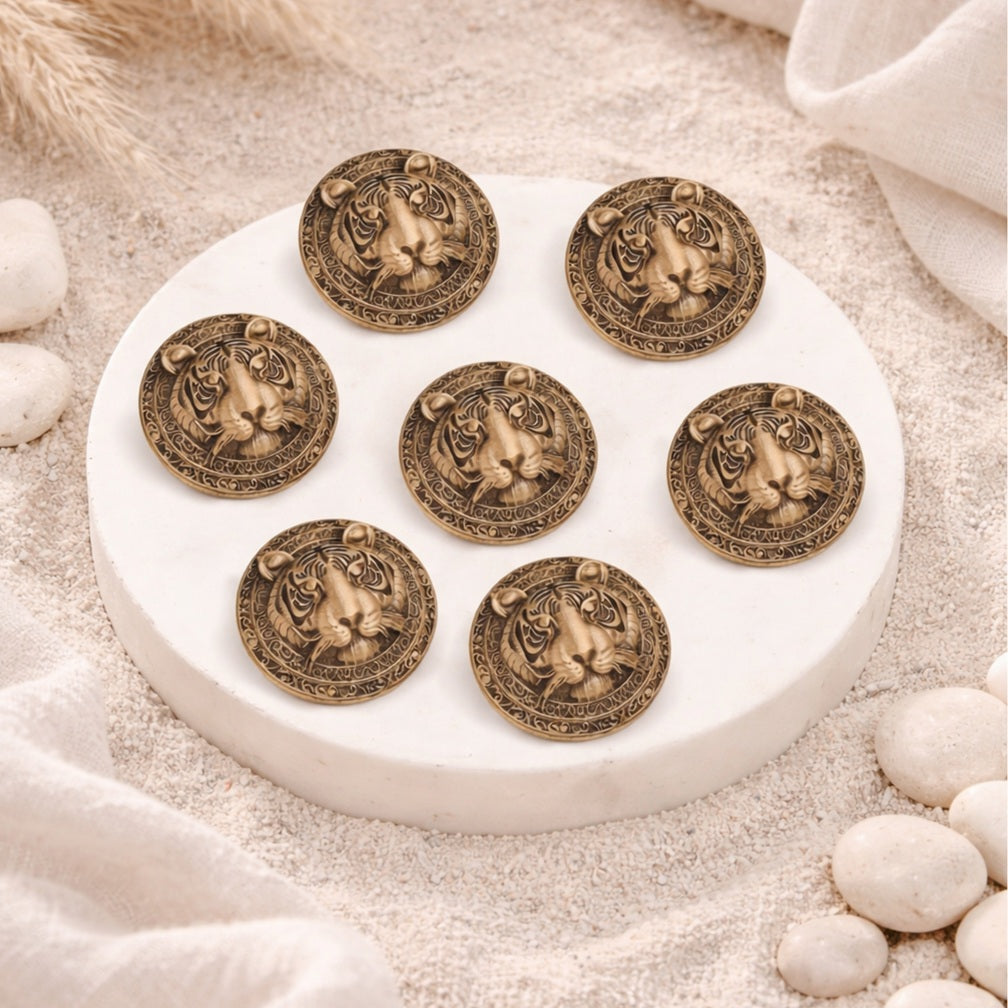 Fiery Lion Button